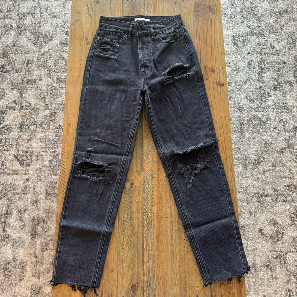 pacsun black denim ultra high rise slim jean